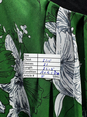 ® XL | Bust: 21.5" | Floral | Blouse Shirt | B1 - 5946 - Genuine Maal