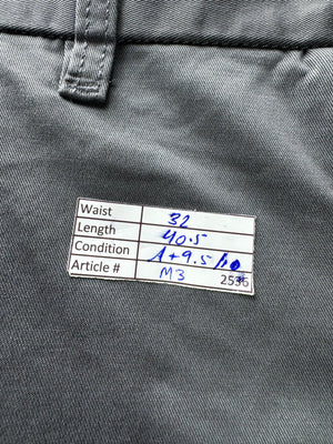 Burton London® Waist: 32" | Grey | Chino Pants | Cotton-Elastane | M3 - 2536 - Genuine Maal