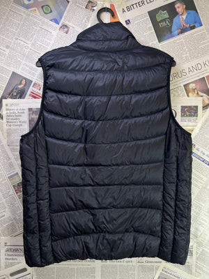 Uniqlo® Small | Chest: 21" | Black | Sleeveless Puffer Jacket | Grey Duck/Down Feather Filling | 1747 - Genuine Maal