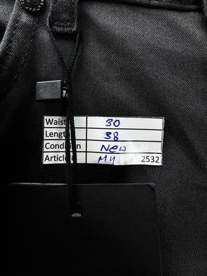 Zara® Waist: 30" | Charcoal Black | Skinny Fit Chino Pant | Cotton-Elastane | M4 - 2532 - Genuine Maal