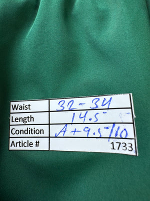 ® Waist: 32" to 34" | Green | Swim Shorts | Poly | 1733 - Genuine Maal
