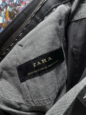 Zara® Waist: 30" | Charcoal Black | Skinny Fit Chino Pant | Cotton-Elastane | M4 - 2532 - Genuine Maal
