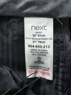 Next® Waist: 32" | Black | Slim Fit Dress Pants | Poly-Viscose | M4 - 2829 - Genuine Maal
