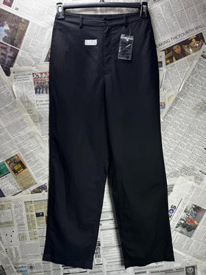 Uniqlo® Waist: 26" to 28" | Black | Trousers | Viscose-Linen-Polyester | M4 - 2824 - Genuine Maal