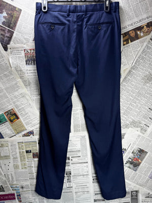 Primark® Waist: 34" | Navy Blue | Dress Pants | Poly-Viscose-Elastane | M4 - 2795 - Genuine Maal