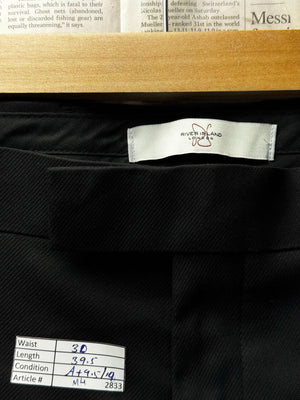 River Island® Waist: 30" | Black | Dress Pants | Poly-Viscose-Elastane | M4 - 2833 - Genuine Maal