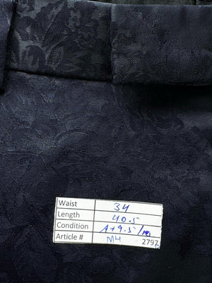 ® Waist: 34" | FLoral Blue | Regular Fit Pants | Poly-Viscose | M4 - 2797 - Genuine Maal