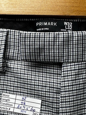 Primark® Waist: 32" | Check | Chino Pants | Poly-Viscose-Elastane | M4 - 2806 - Genuine Maal