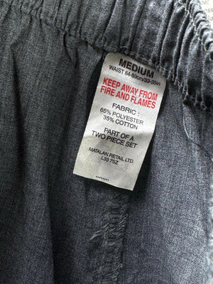 ® Waist: 30" to 32" | Grey | Pajama Trousers | Poly-Cotton | M4 - 2812 - Genuine Maal