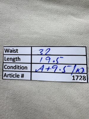 Zara® Waist: 32" | White Clay | Chino Shorts | 1728 - Genuine Maal