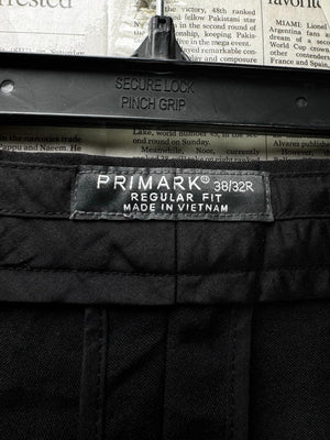 Primark® Waist: 38" | Black | Dress Pant | Polyester | M4 - 2819 - Genuine Maal