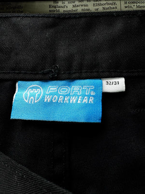 Fort Workwear® Waist: 30" to 32" | Black | Cargo Pants | Poly-Cotton | M4 - 2817 - Genuine Maal