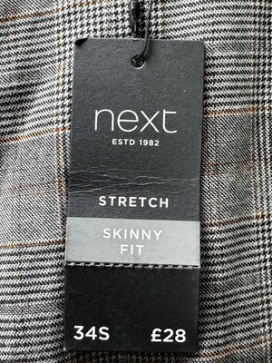 Next® Waist: 34" | Check | Skinny Fit Chino Pants | Cotton-Elastane | M4 - 2835 - Genuine Maal