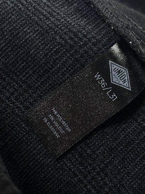 Union® Waist: 36" | Charcoal Checks | Short Length Pant | Poly Viscose | 2409 - Genuine Maal