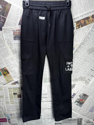 Iwcthelabel® Waist: 30" | Black | Cargo Pants | Cotton | M5 - 2799 - Genuine Maal