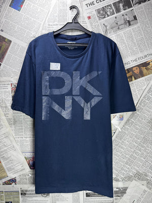 DKNY® Medium | Chest: 22" | Blue | T-Shirt | Cotton | M5 - 5557 - Genuine Maal