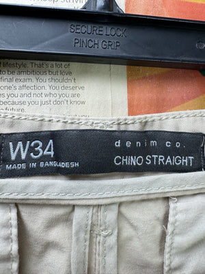 Denim CO.® Waist: 34" | Beige | Chino Shorts | Cotton | 1710 - Genuine Maal
