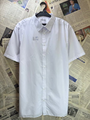 M&S® Large | Chest 23” | White | Shirt | Poly - Cotton | 4320 - Genuine Maal