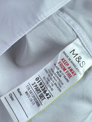 M&S® Large | Chest 23” | White | Shirt | Poly - Cotton | 4320 - Genuine Maal