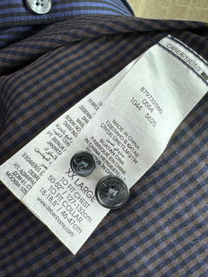 Jasper Conran® XXL | Chest: 27" | Blue Striped | Shirt | Cotton | 4324 - Genuine Maal