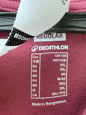 Decathlon® XXL | Chest: 28" | Pale Red | T-Shirt | Cotton - Elastane | 4114 - Genuine Maal