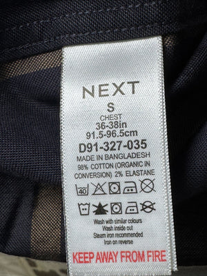 Next® Small | Chest: 20" | Plaid Shirt | Cotton | 3355 - Genuine Maal