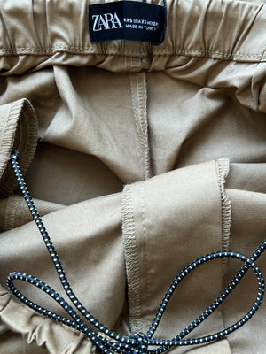 ZARA® Camel | Waist: 26" to 28" | Jogger Pants| 1007 - Genuine Maal