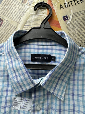 Double TWO® XXL | Chest: 27.5" | Check | Collar 18" Shirt | Cotton - Poly | 4355 - Genuine Maal