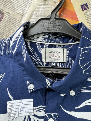 George® Medium | Chest: 22" | Blue | Shirt | Cotton | 4337 - Genuine Maal