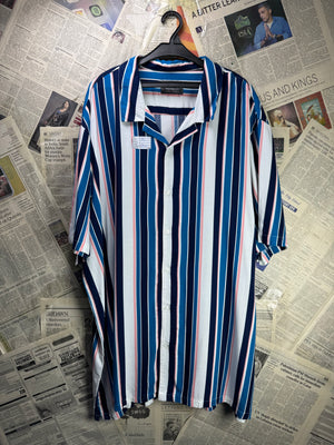 Primark® XXL | Chest: 28.5" | Stripe | Hawaii Shirt | Viscose | 4517 - Genuine Maal