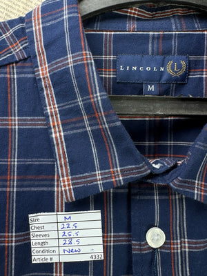 Lincoln® Medium | Chest: 22.5" | Blue | Shirt | Cotton | 4332 - Genuine Maal