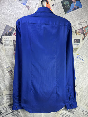 Zara® Small | Chest: 19" | Blue | Shirt | Cotton | 4535 - Genuine Maal