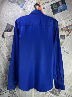 Zara® Small | Chest: 19.5" | Blue | Shirt | Cotton | 4348 - Genuine Maal