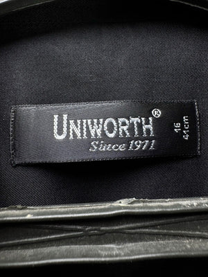 Uniworth® Large | Chest 23.5” | Black | Collar 16" Shirt | Cotton - Poly | 4383 - Genuine Maal