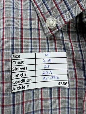 Maine® Medium | Chest: 21.5" | Check | Shirt | Cotton - Poly | 4366 - Genuine Maal
