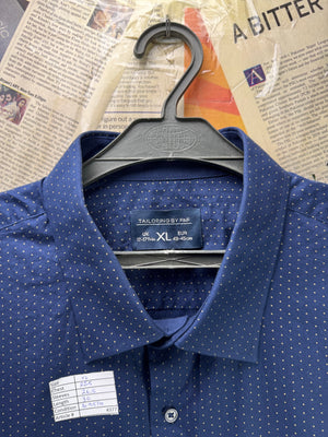 F&F® XL | Chest: 25.5" | Blue with Polka Dots | Shirt | Cotton | 4377 - Genuine Maal