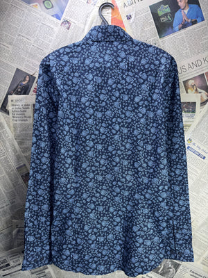 Burton® XS | Chest: 18.5" | Floral | Muscle Fit Shirt | Cotton - Elastane | 4549 - Genuine Maal