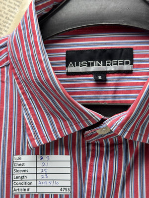 Austin Reed® Small | Chest: 21" | Stripe | Shirt | Cotton | 4753 - Genuine Maal