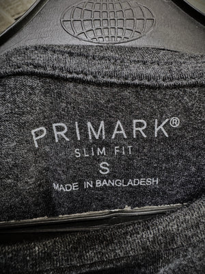 Primark® Small | Chest: 19" | Charcoal | T-Shirt | Cotton - Elastane | 3417 - Genuine Maal