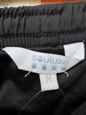 Souluxe® Waist: 28" to 30" | Black | Gym Shorts | Poly - Elastane | 1185 - Genuine Maal
