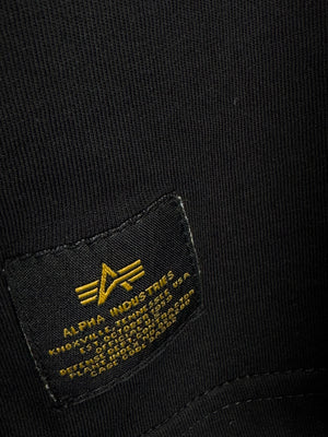 Alpha Industries® Small | Chest: 19.5" | Black | Cotton | 4365 - Genuine Maal