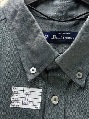 Ben Sherman® Medium | Chest: 22.5" | Dark Emerald | Oxford Shirt | Cotton | 4388 - Genuine Maal