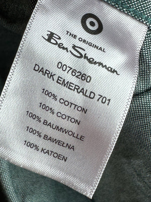 Ben Sherman® Medium | Chest: 22.5" | Dark Emerald | Oxford Shirt | Cotton | 4388 - Genuine Maal