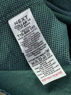 Next® Medium | Chest: 22" | Blue | Collar 16" | Shirt | Cotton | 4717 - Genuine Maal