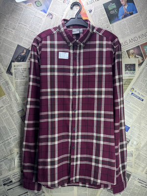 Asos® Small | Chest: 21" | Check | Shirt | Cotton - Elastane | 4530 - Genuine Maal