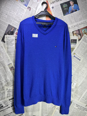 T*mmyHilfiger® Small | Chest: 20.5" | Royal Blue - Warm | Sweater | Wool | 3424 - Genuine Maal
