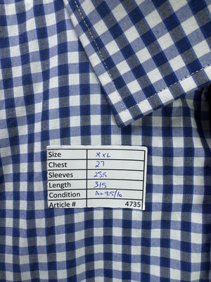 DG's® XXL | Chest: 27" | Check | Shirt | Cotton - Poly | 4735 - Genuine Maal