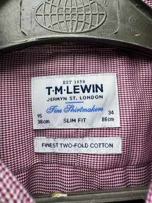 T M Lewin® Medium | Chest: 21.5" | Collar 15" Shirt | Cotton | 4576 - Genuine Maal