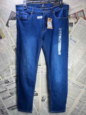 Industrialize® Waist: 36" | Blue | Straight Fit Denim Pants | Cotton - Elastane | 2380 - Genuine Maal