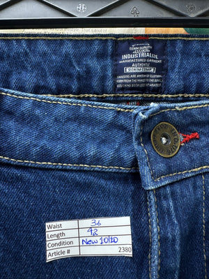 Industrialize® Waist: 36" | Blue | Straight Fit Denim Pants | Cotton - Elastane | 2380 - Genuine Maal